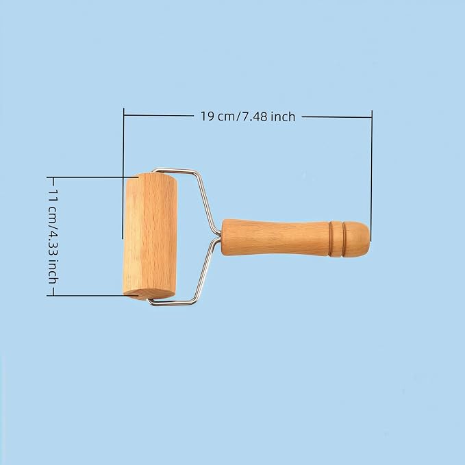 Pizza Rolling Pin, Small Rolling Pin, Non-Stick Wooden Dough Roller for Pizza Cookie Dumpling Ideal Baking Tools