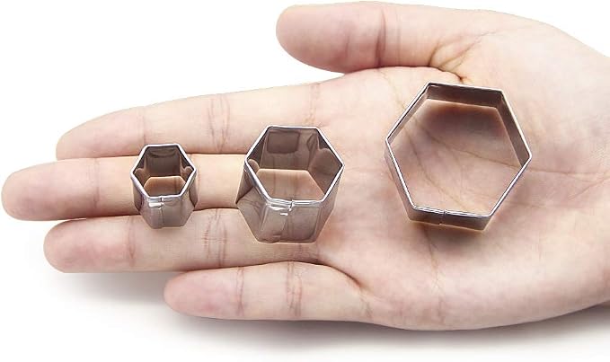 Mini Cookie Cutter Shapes Set - 24 Pieces Stainless Steel Metal Small Molds - Flower, Heart, Star, Geometric Shapes - Cut Fondant, Pastry, Mousse Cake and Clay (24pcs)