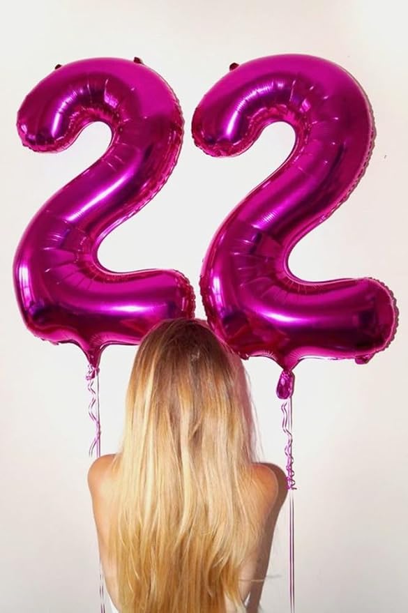 Number Balloons 1, 40 Inch One Balloons for 1st Birthday Girl Boy 1 11 21 Party Decorations Baby Shower Photo Shoot, Hot Pink 1 Balloon