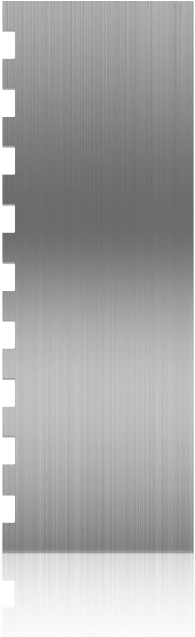 Stainless Steel Cake Scraper Cake Smoother Cake Decorating Comb Double Sided Patterned Edge Stripe Edge Smoother 8.6 Inch Metal Cake Scraper for Mousse Butter Cream Frosting Scraper Pastry Cutter