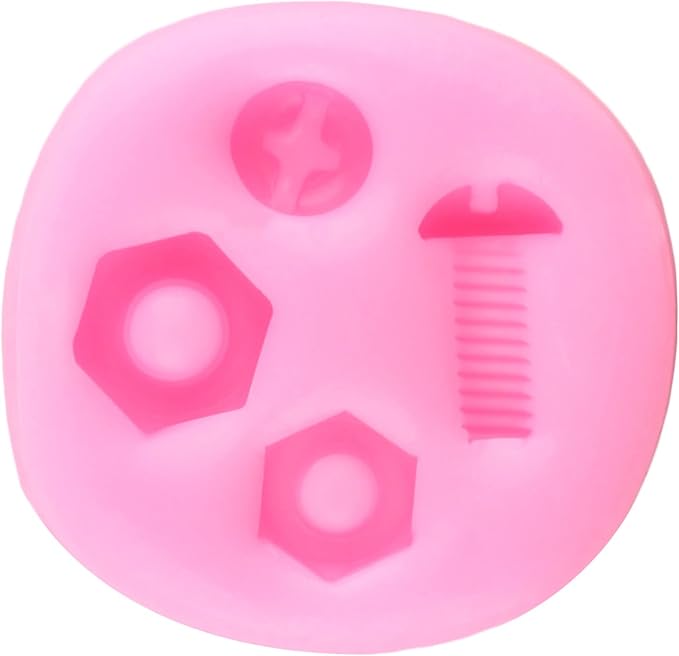 Hand Tools Silicone Mold Construction Tools Fondant Molds Screw Nut Candy Molds For Cake Decorating Cupcake Topper Chocolate Gum Paste Polymer Clay