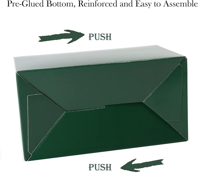 30Pcs Dark Green Party Favor Gift Boxes Gable Paper Treat Box | Cardboard Goodie Candy Box Perfect for S t Patricks Day Gift Giving Birthday or Any Fun Party