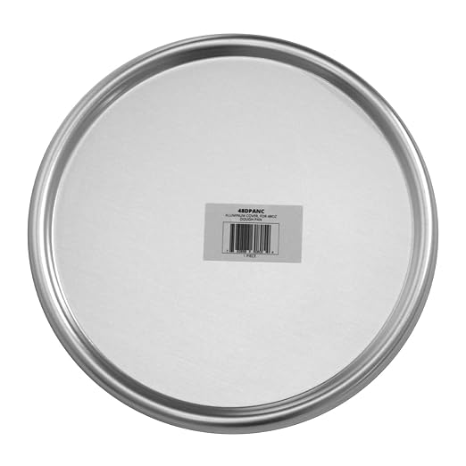 Chef Approved Aluminum Stable Dough Proofing Pan Lid | Professional Round Shape Retarding Stackable Bakeware Pot for Bakery Pastry Coffee Shop | Fits 48DPAN | Break Resistant, 8.6"W x 8.6"D x .13"H
