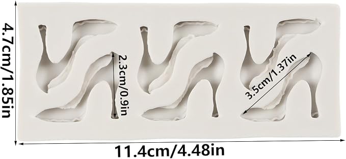 High Heels Silicone Molds High Heel Shoe Fondant Mold for Cake Decoration Cupcake Topper Chocolate Candy Sugar Craft Polymer Resin Clay Gum Paste