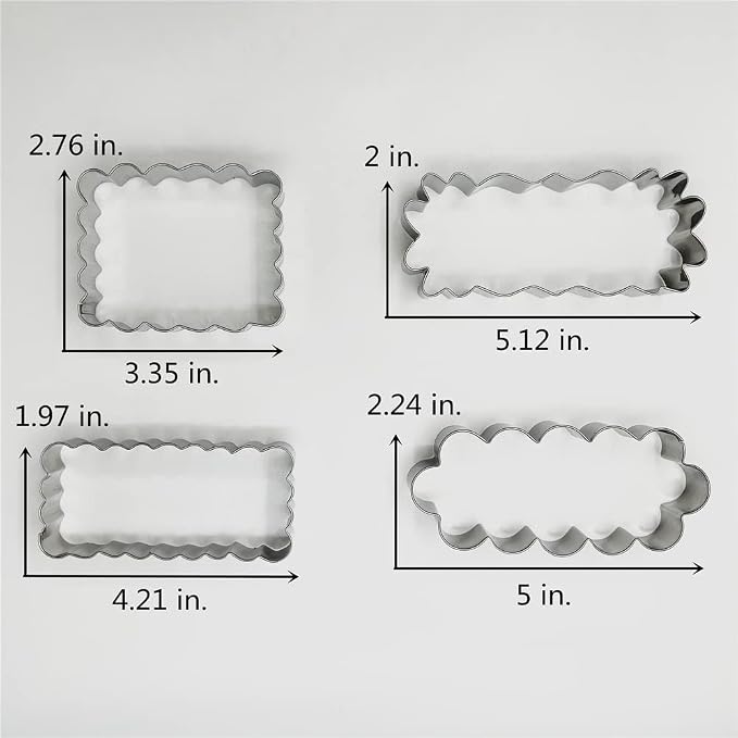 LILIAO Scalloped Edge Cookie Cutter, Biscuit Cutters, Stainless Steel (3.3 x 2.8 inches)