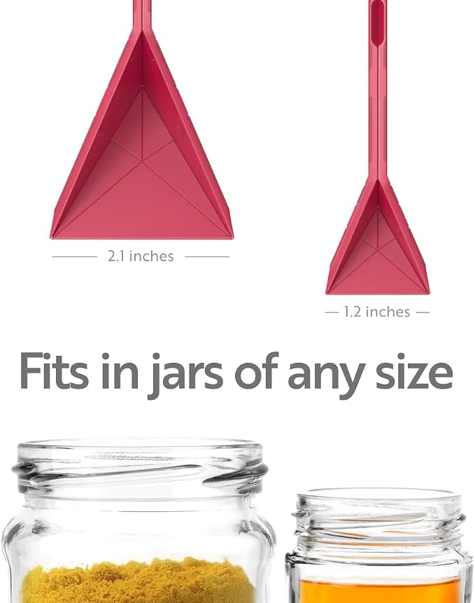POLYGONS - Original Flat 3-in-1 Folding Measuring Spoons | 2 Spoons fold into 6 Sizes | Magnetic | DuraBend Tech lasts 100k+ folds | LeakProof for Wet & Dry | Gift Packaging | Baking/Cooking (Pink)