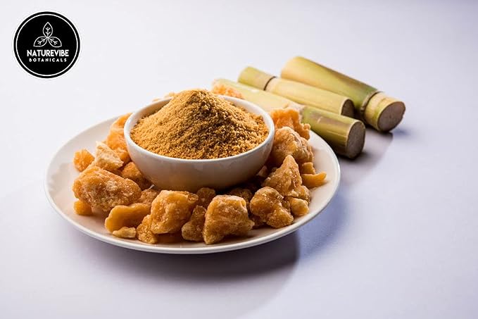 Naturevibe Botanicals Jaggery Powder 5lb | Pure & Natural Unrefined Sweetener | Gluten Free Sugar Substitute | No Anti-Caking Agent | Perfect for Tea Coffee Baking - 80 Ounces