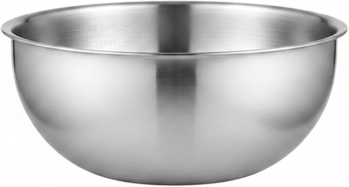 Stainless Steel Mixing Bowl Set with Nested Strainer, 2-in-1 Prep Basin for Washing, Draining, and Mixing