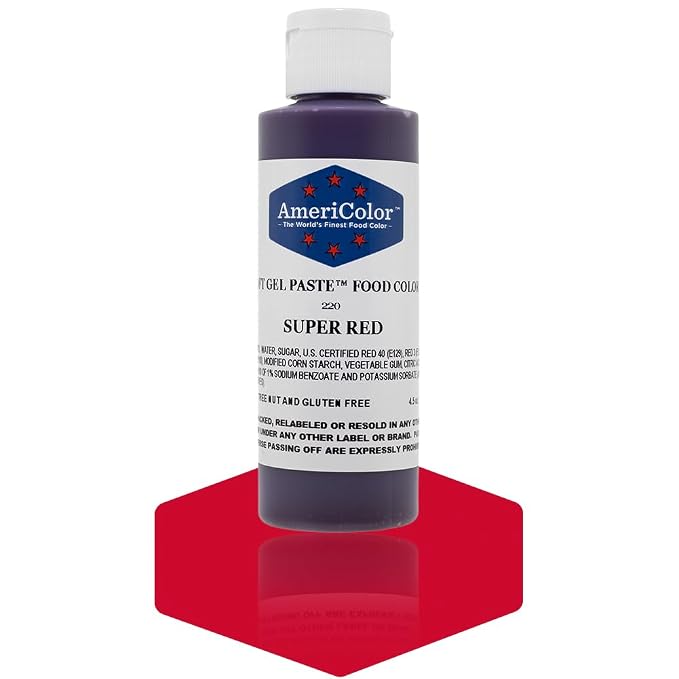 AmeriColor Soft Gel Paste Food Color, 4.5-Ounce, Super Red
