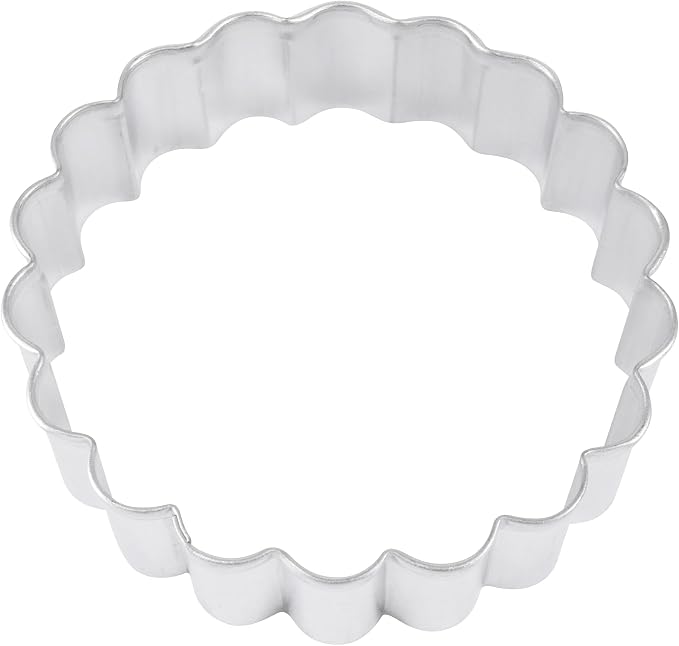 R&M Fluted Round 3.5" Cookie Cutter Stainless Steel - Baking Tool for Cookies, Fondant & Crafts