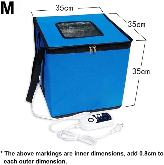 Dough Proofer Box, Folding Fermentation Bag,Household Bread Proofing Bag,with Temp Control/Reusable, for Bread Yogurt Natto Handmade Soap(Blue,Medium)