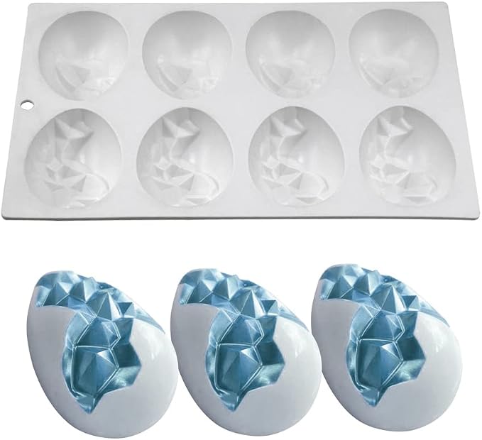 Mostsom Silicone Egg Molds for Chocolate - Easter Party Chocolate Fondant Candy Jelly Dome Mousse Cake Topper Making