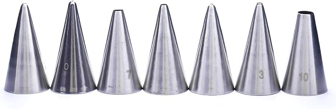 FantasyDay Cake Decorating Set, 7 Pieces Stainless Steel Icing Piping Nozzles Tips Kit - Christmas Holiday Birthday Anniversary Wedding Cupcakes Cakes Cookies Dessert Candy Pastry DIY Making Tools #6