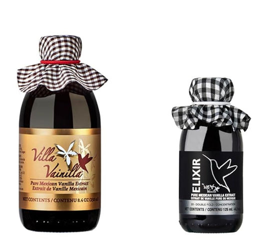 Villa Vainilla Pure Vanilla Extract - Premium Concentrated Vani, Real, Natural, Gourmet Flavor from Mexico (8.4 Fl O Vanilla Extract and Elixir)