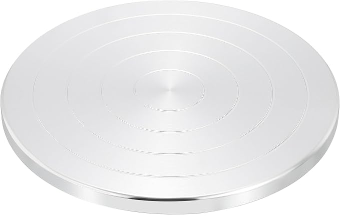 PATIKIL Turntable Sculpting Wheel, 10 Inch Dia Pottery Clay Rotation Turn Table Double Sided for Cake Decorating Paint Spraying Painting Crafting Projects