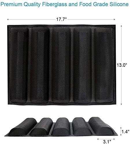 Baker Boutique Silicone Bread Mold 5 Loaf Baking Mould Flexible Reusable Forms Shapes Non Stick Perforated