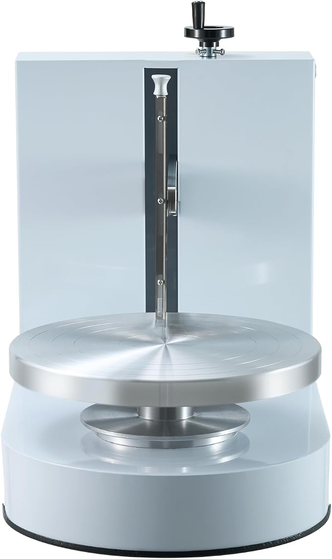 VEVOR Cake Decorating Machine, Cake Cream Spreading Coating Smearing Machine, Low Noise Cake Frosting Machine, Turntable with Adjustable Scraper, for 6" to 14" Cake, 25-320RPM Rotating Speed, White