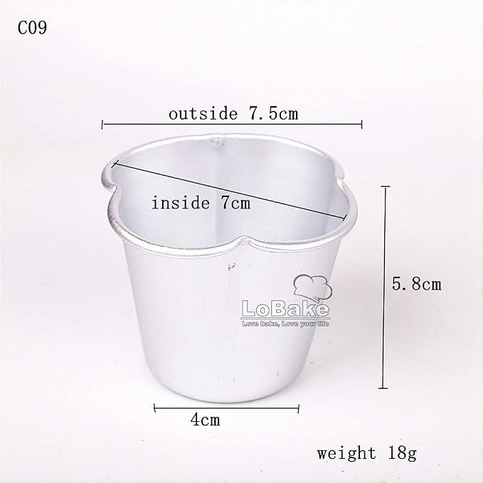 10pcs per lot Various Design Fluted Edge Wavy Flower Cup Boat Round Shape Aluminium Tart Mould Jelly Pudding Cup Cupcake Mold Baking (C09)