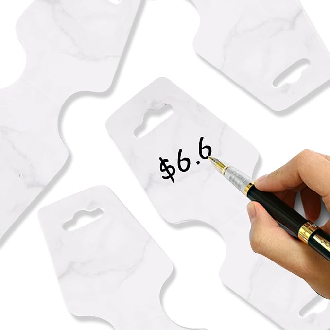 200PCS Bracelet Display Cards Necklace Holder Cards Self Adhesive Jewelry Packaging Selling Card for Small Business (Mable, 1.8x4.7 inches)