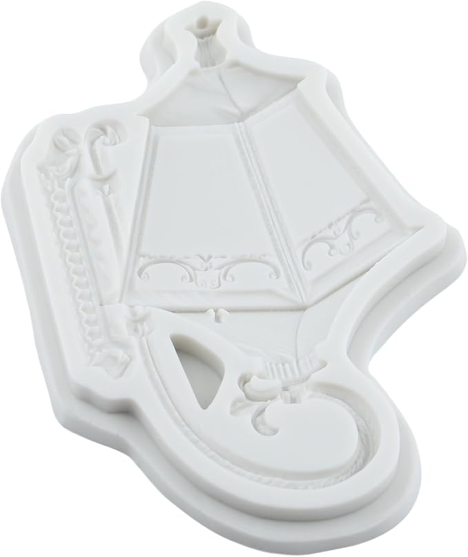 European Vintage Wall Light Silicone Mold Street Lamp Fondant Molds for Cake Decorating Cupcake Topper Chocolate Candy Polymer Clay Gum Paste