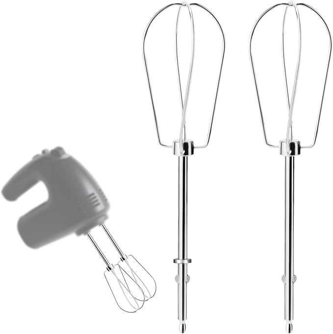 2pcs Hand Mixer Beaters Attachments Compatible with, Universal Stainless Steel Hand Mixer Beaters Replacement for Cooking and Baking Tool Accessory