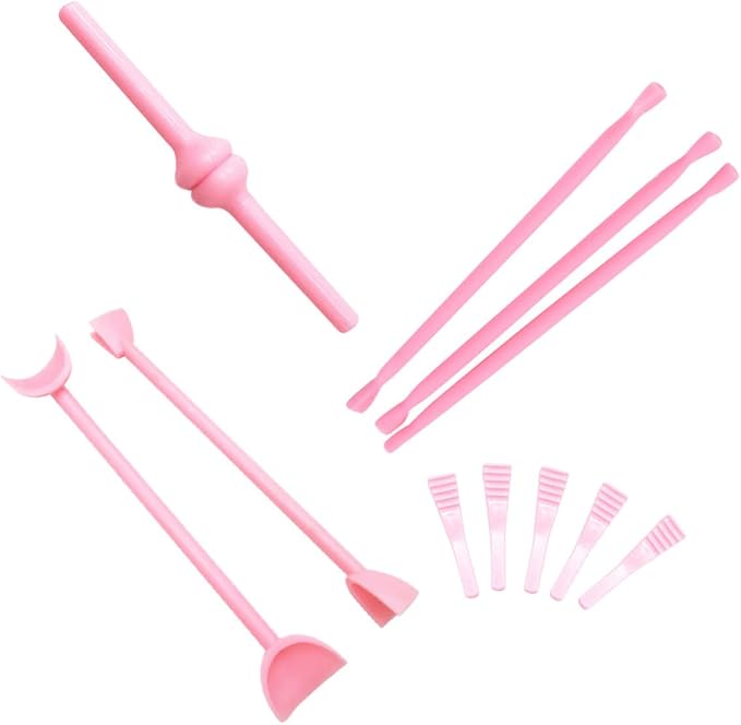 Cake Decor 11 pcs Mould Kit Sculpting Modeling Craft Decorating Plastic Baking Carving Cake Tool Sugar Cutter Cooking Eye Crafting Lace Tools Printing Fondant Dotting Cake Decorating