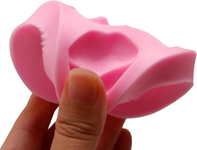 3D Lips Cake Topper Silicone Mold, Lip Chocolate Fondant Mold for Cake Decoration Candy Cupcake Topper Cake Polymer Clay Crafts Epoxy Resin