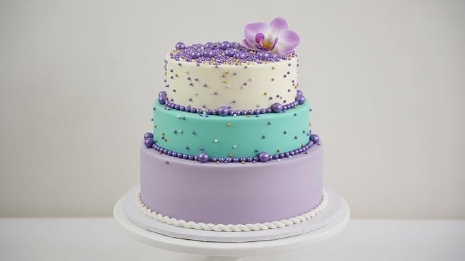Edible Pearl Sprinkles for Cake Decorating – 26 Colors Mixed Size Sugar Pearls for Cakes, Cupcakes, Cookies, Donuts & Ice Cream | Gluten Free, Food Grade Wedding Valentin's Day And other festival cakes are used for deconration | By Zali(Violet Purple)