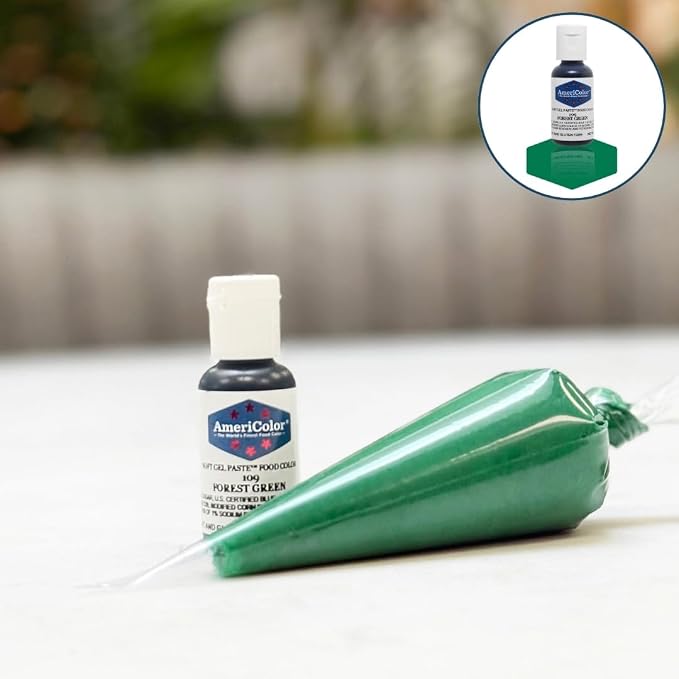 AmeriColor, Forest Green, .75 Ounce Bottle, Soft Gel Paste Food Color