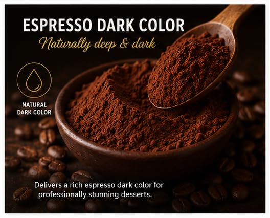 ifison Dutch Processed Cocoa Powder Unsweetened Espresso Dark Chocolate 1lb | Extra Fine French Cocoa, Enhanced Aroma, Perfect for Baking, Frostings, Hot Chocolates, Ice Creams, Smoothies - Gluten Free