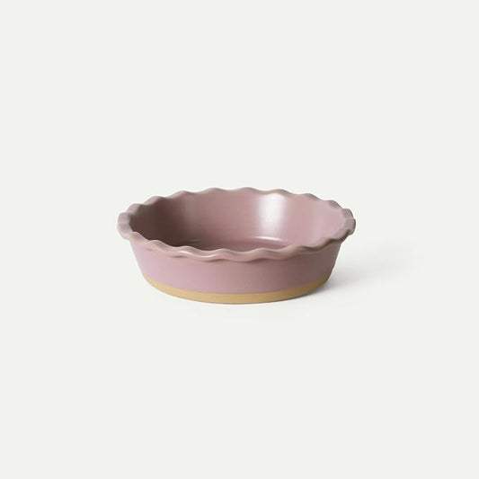 MORA Ceramic Pie Pan for Baking - 9 inch - Deep and Fluted Pie Dish for Old Fashion Apple Pie, Quiche, Pot Pies, Tart, etc - Modern Farmhouse Style Porcelain Ceramic Pie Plate - Dawn