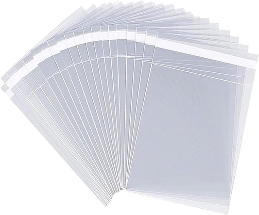 Self Sealing Cellophane Bags 100 Pcs 4 X 5 Inch,Cookie Bags With Seal for Gift Wrapping,Packaging Candies,Dessert,Bakery, Cookies, Chocolate,Party Favo,Wedding and Holiday Packaging