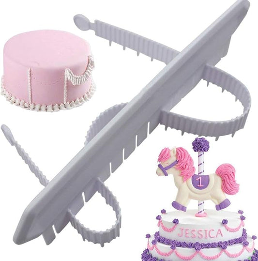 Fondant Cake Arc Ruler Decorating Cake Arch Guide Tool | Baking Measure Tool, Swag Marker Dividing Set, Garland Sugarcraft, Decorative Marking Divider Aid,Pastry Decorating Supplies