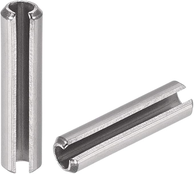 uxcell Slotted Spring Pin - M5 x 40mm 304 Stainless Steel Split Spring Roll Dowel Pins Plain Finish 20Pcs