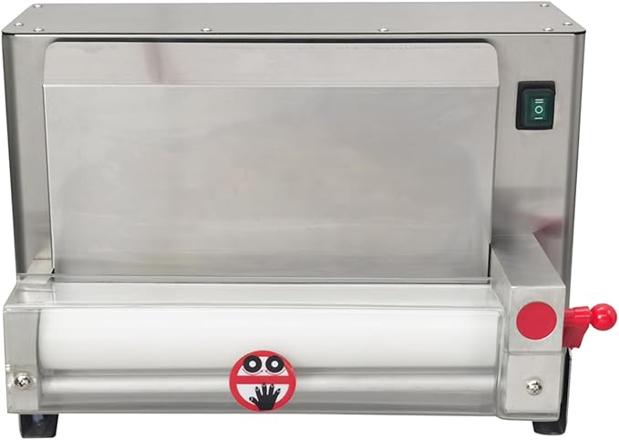 110V 450W Electric Pizza Press Machine 3"-12" Fully Automatic Pizza Dough Roller Sheeter Pastry Press Molding Machine Single Roll Pressing Machine