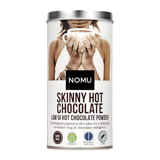 NOMU Skinny Cocoa Hot Chocolate, 33 Servings, No Sugar Added, 20 Calories, Rich Chocolate Flavor, Keto-Friendly, High Protein