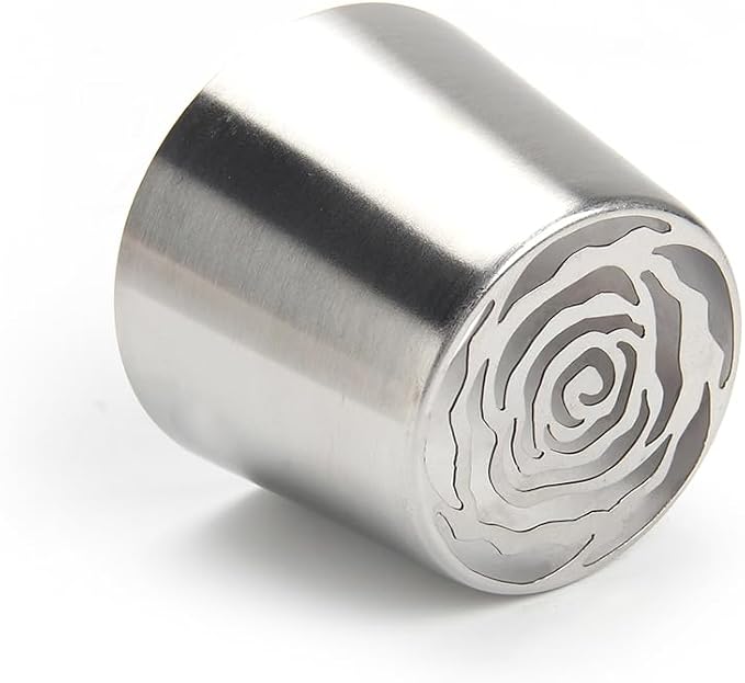Extra Large Russian Piping Tips - Stainless Steel Flower Nozzles Set for Cake Decorating, Rose & Floral Icing Tips for Cupcakes, Cookies Professional Baking Tools (XXL, Style 46)