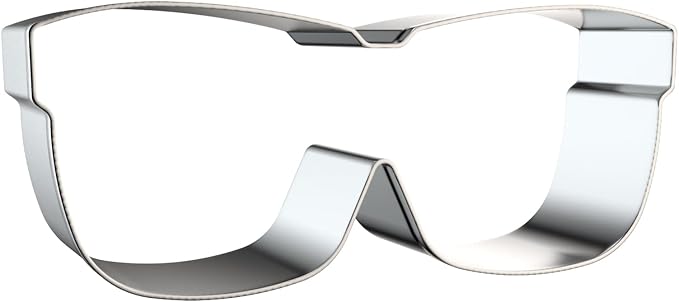 Glasses Sunglasses Cookie Cutter Set for Baking, 5/4/3/2 inch, 4 Piece, Stainless Steel