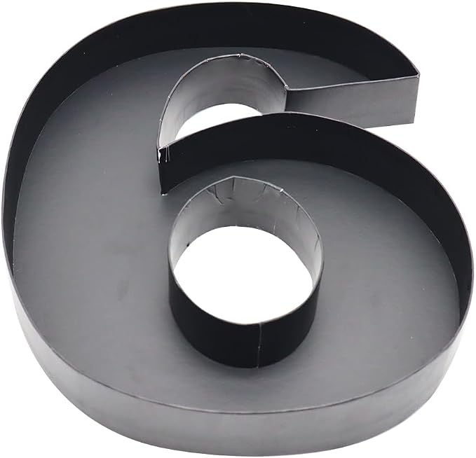 12inch Cardboard Number Fillable Food Tray Box for Charcuterie, Cupcake Arrangement,Birthday Anniversary (Black 6&9)