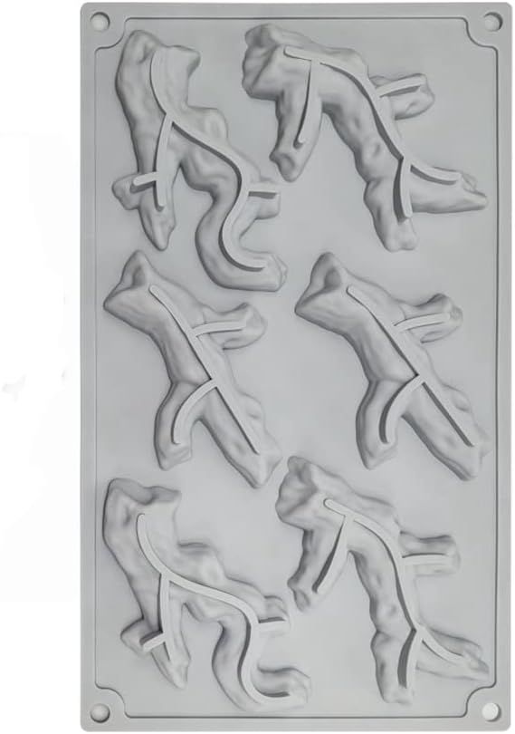 mostsom Silicone Nature Branch Designs Mold Fondant and Gum Paste Mold - Cake Decorating Supplies (Branch E)