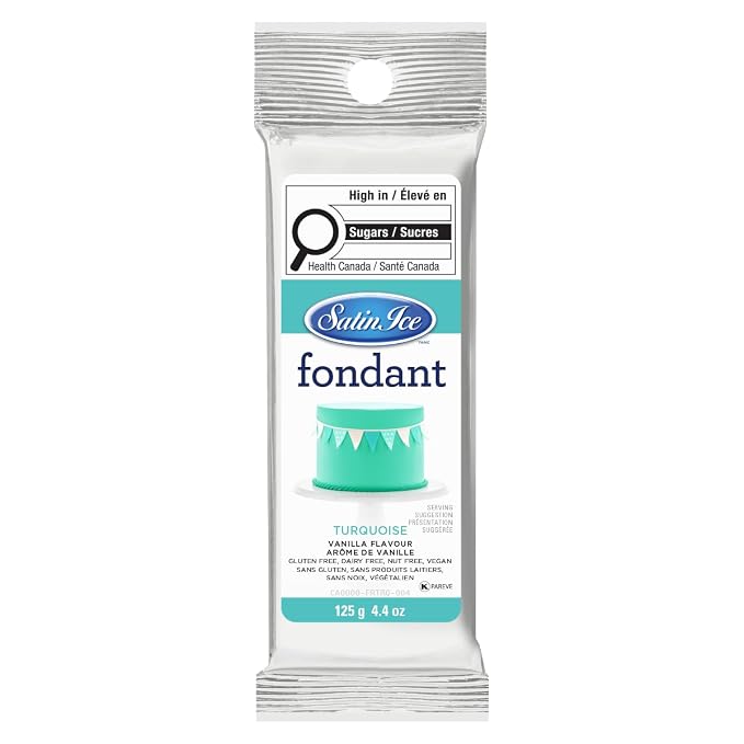 Satin Ice Fondant for Cake Decorating, Turquoise (4.4 Ounce)