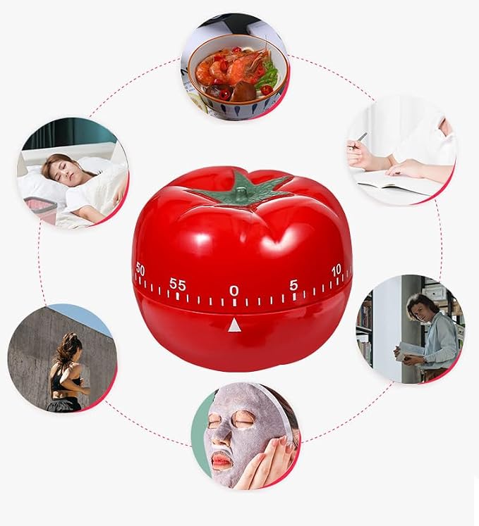 Cute Tomato Shape Kitchen Cooking Timer Kitchen 360 Degree Rotating Craft Mechanical Wind Up 60 Minutes Timer