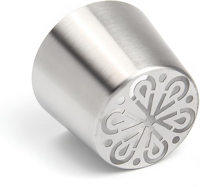 1 Piece Stainless Steel Extra Large 6 Petals Flower Icing Tip,Pastry Frosting Russian Piping Nozzle for Marshmallow Bouquet, Cake Decorating Dessert Piping Tip,Bakery Candy Craft Tools