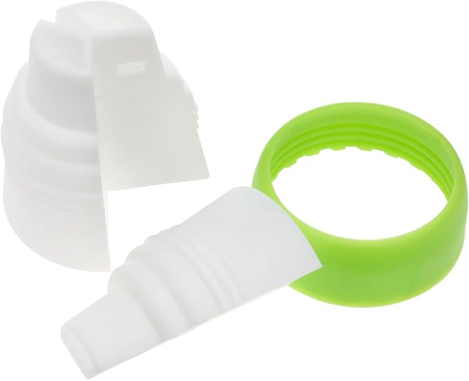 -Baking Russian Decorating Tip Special Tool Single-Hole Three-Hole Converter Head (Green）-4PCS, 4.5x2cm, DF-*FG256H41