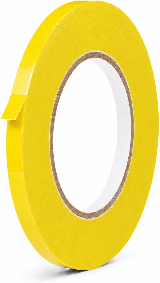 GGR Supplies UPVC-24BS Yellow Poly Bag Sealing Tape, 3/8 Inch x 180 Yards, Bag Sealing Tape for Produce, Bakery, Candy, Food Packaging and Inventory Color Coding