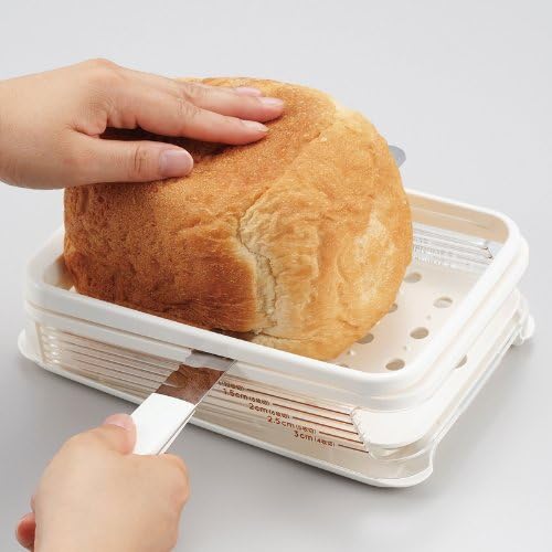 Wahei Freiz PS-955 Akebono Bread Slicer Guide, Made in Japan, Slotted Cut to the End, Thickness Adjustable, 4, 5, 6, 8, 12 Pieces