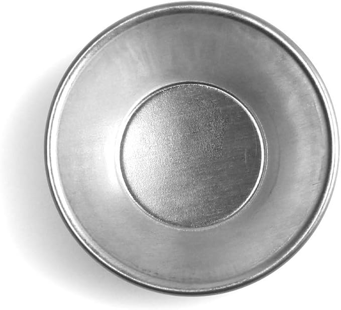 25Pack Egg Tart Molds Tiny Pie Tartlets Dessert Mold Pans Tin Puto Cup Bakeware Cake Cookie Mold, Round Resuable Nonstick (Aluminum)