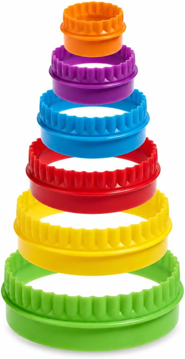 Mrs. Anderson’s Baking Double-Sided Graduated Cookie Biscuit Cutters, BPA-Free, Round, Set of 6 Graduated Sizes