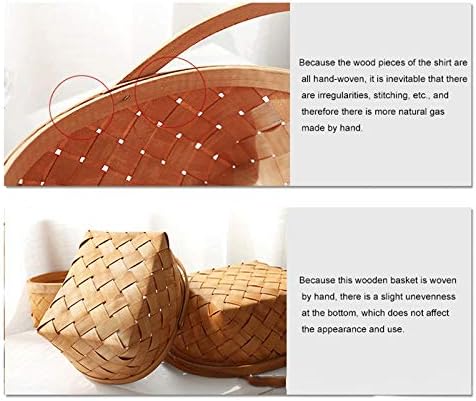Handmade Rattan Storage Container Storage Basket Wooden Storage Basket with Handle Storage Container