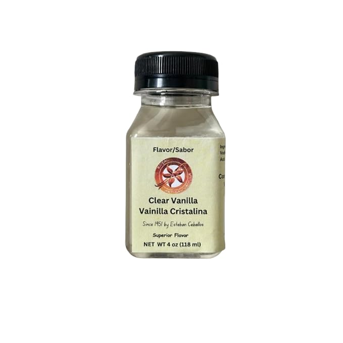 Royal Artisan Vanilla – Clear Vanilla Extract for Baking 4 oz / 118 ml, Pure Vanilla Essence, Vainilla Cristalina – Premium Flavoring for Cakes, Coffee, Ice Cream, Beverages